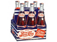 Enseigne Pepsi-Cola en Métal embossé Caisse de 6 (6 pack)